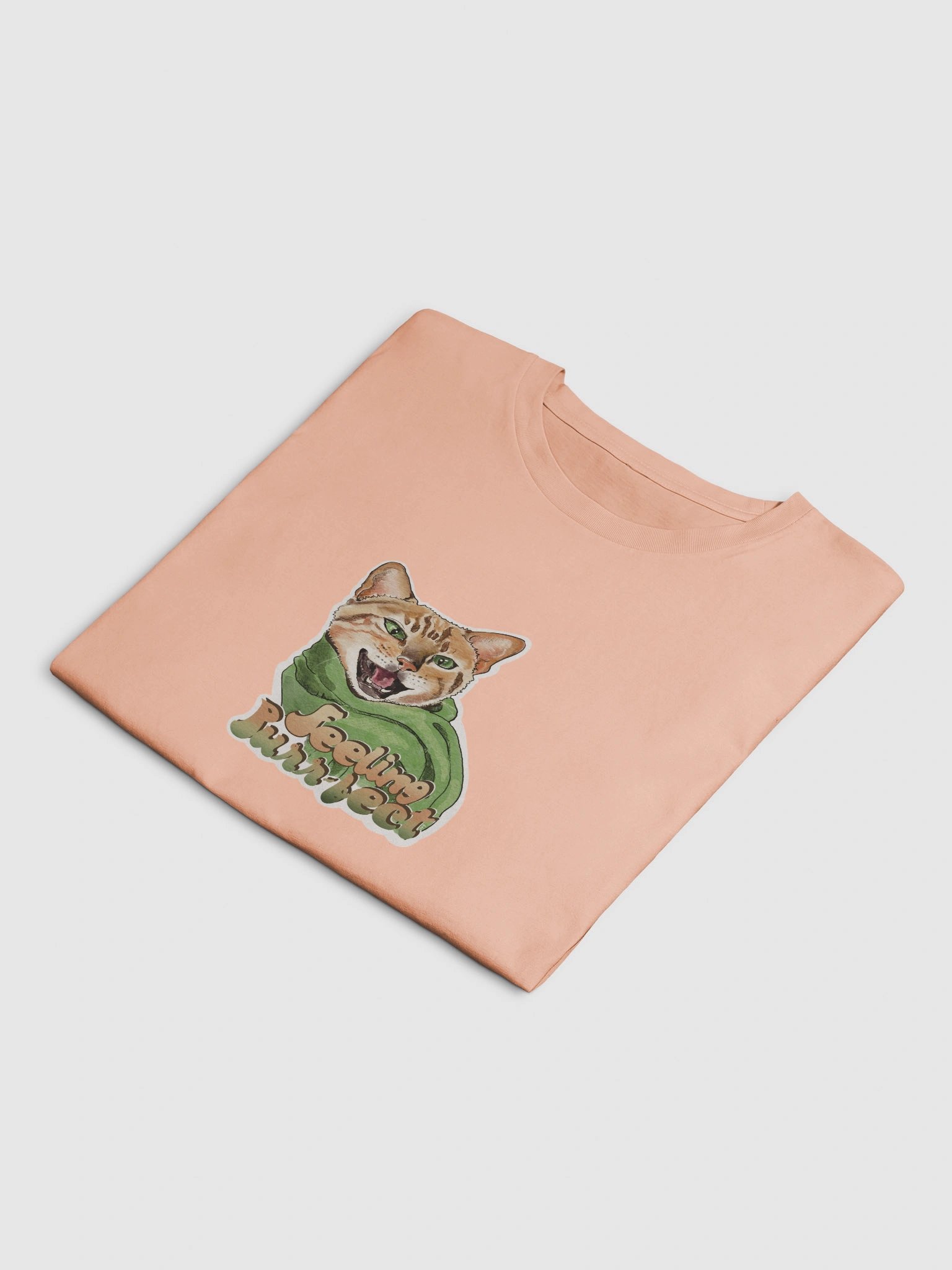 Feeling Purr-fect Cat with a scarf Cropped Top - Large Print product image (19)