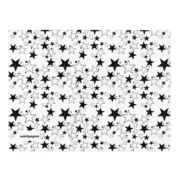 Star Square Circle Star - White - throw blanket product image (1)