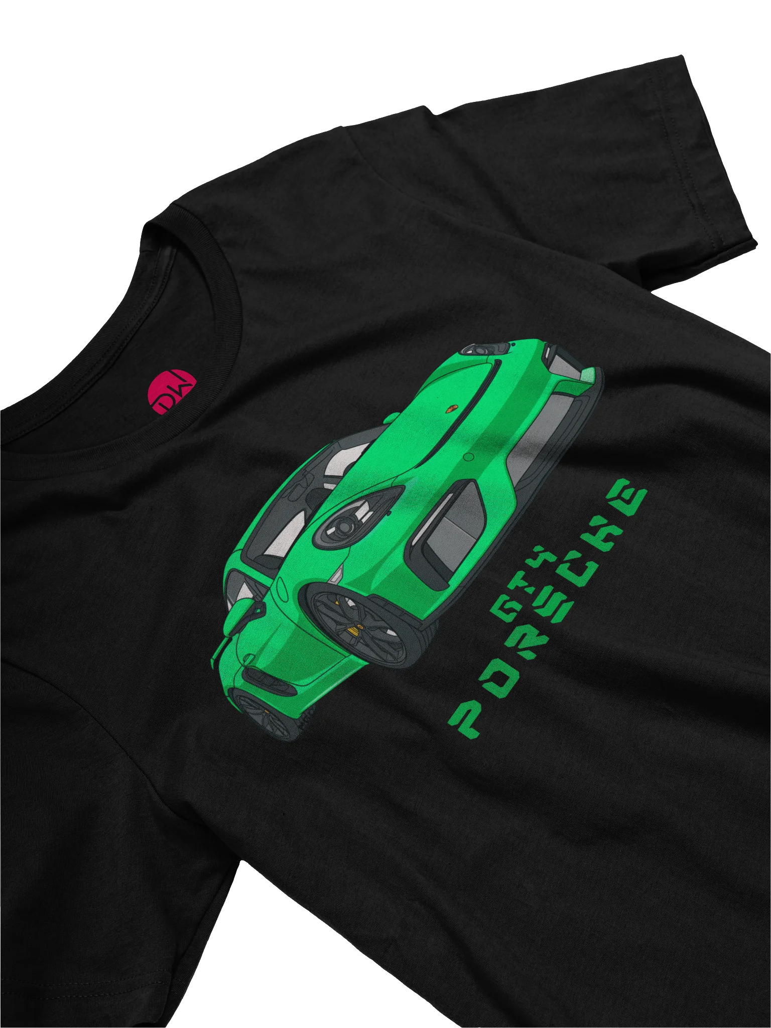 Python Green Porsche GT4 Shirt (Retro, Sketch, Silhouette) product image (23)