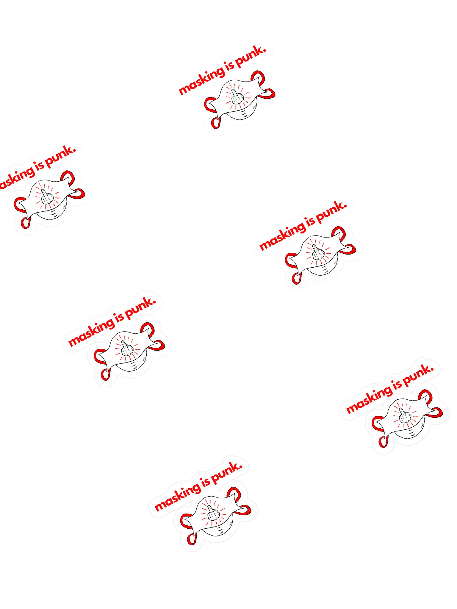 Masking Is Punk sticker 6 pack product image (1)