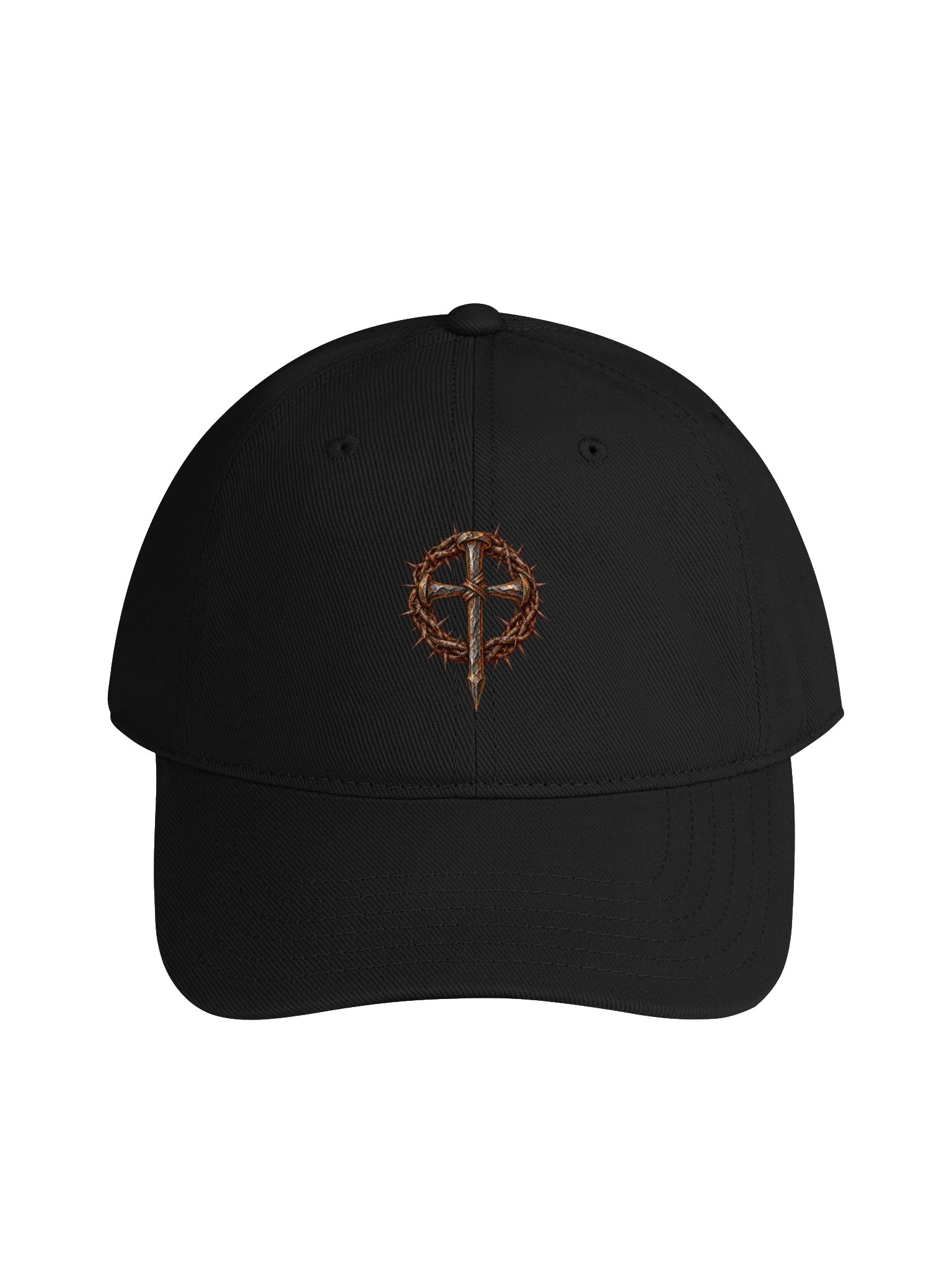 Forged in Faith Christian Hat – Three Nails Cross & Crown of Thorns Cap product image (1)