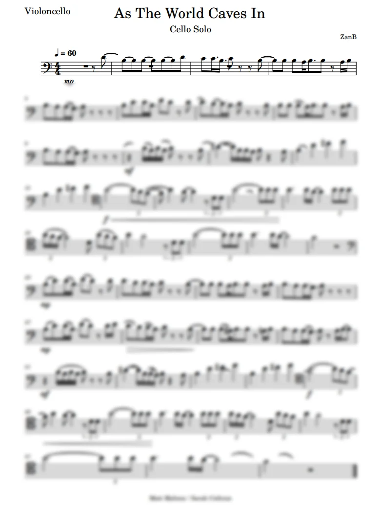 Matt Maltese - As The World Caves In (Cello Solo) product image (1)