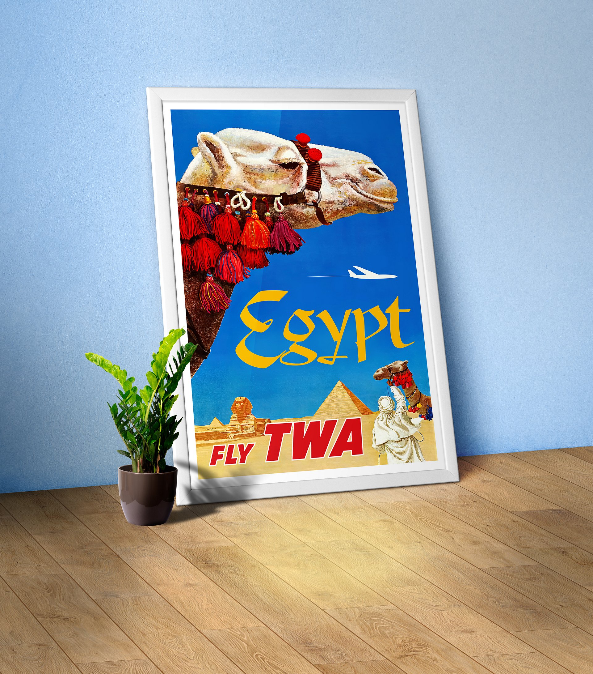 Egypt Cairo, TWA 1950 — retro vintage travel poster product image (1)