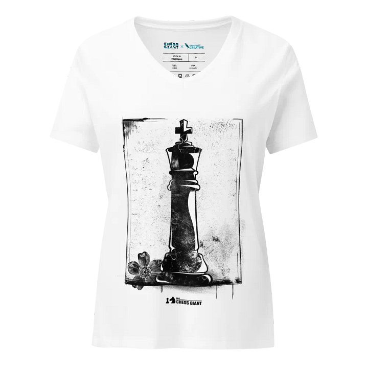 Grunge Chess: The King women's v-neck t-shirt product image (1)