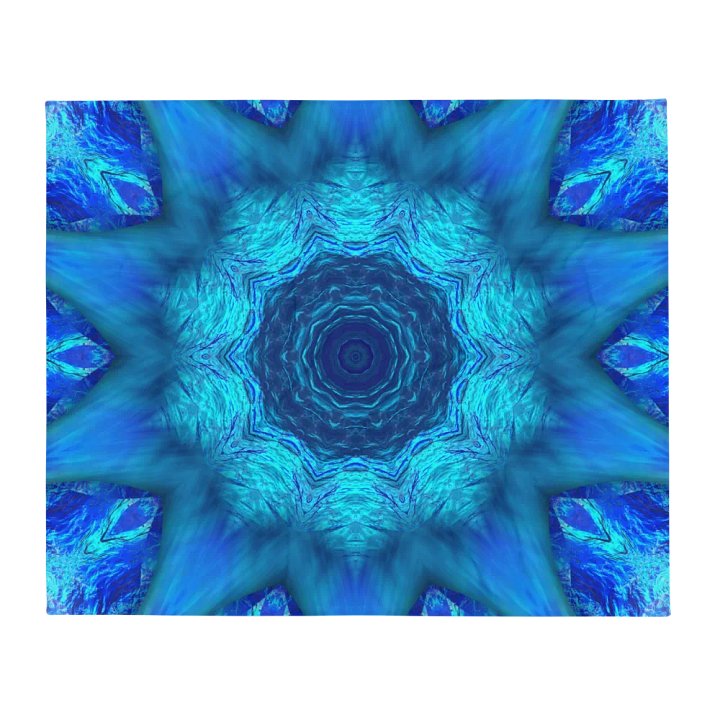 Blue Water Kaleidoscope Throw Blanket product image (13)