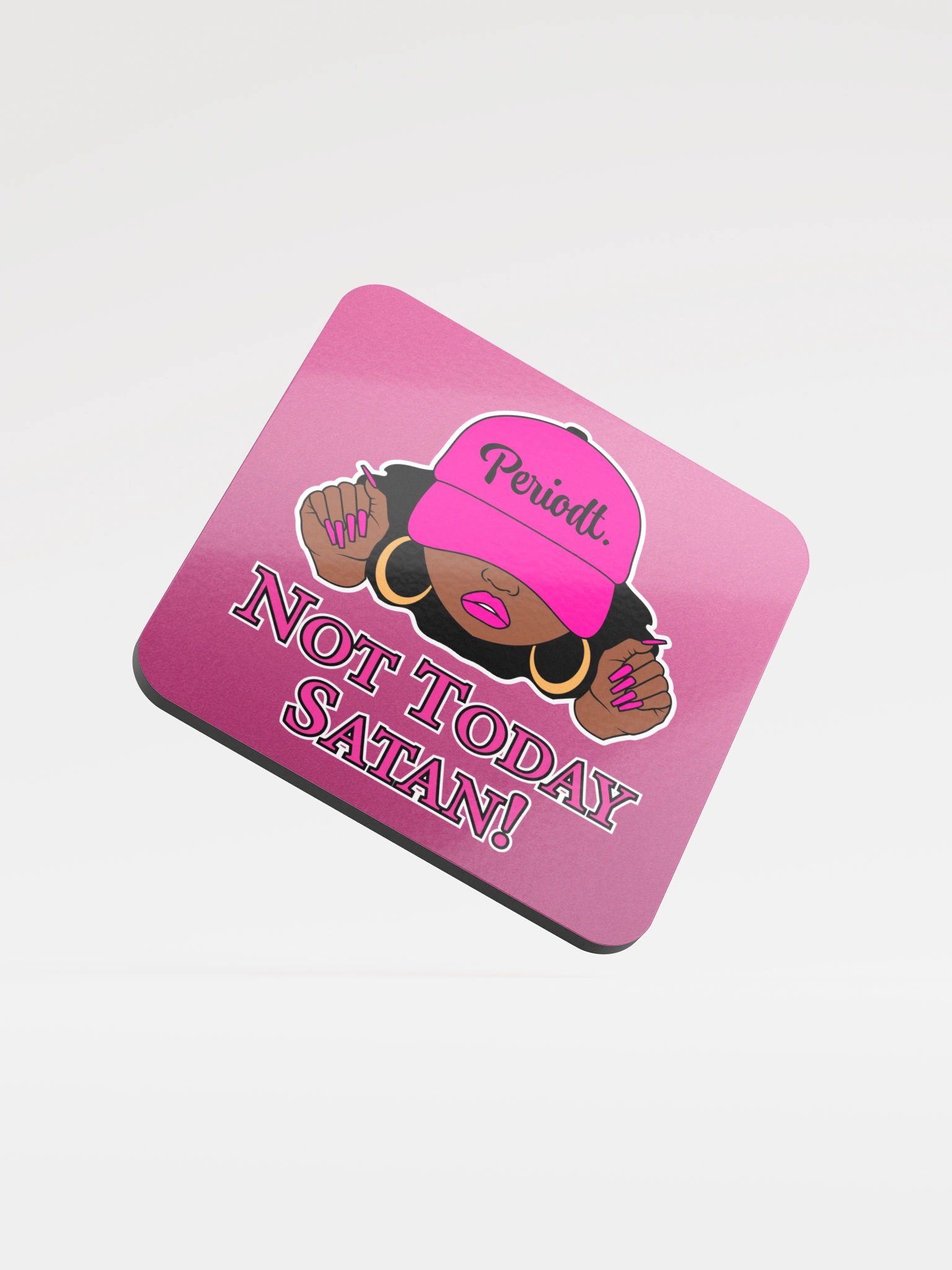 Not Today Satan V1, Pink Coaster product image (1)
