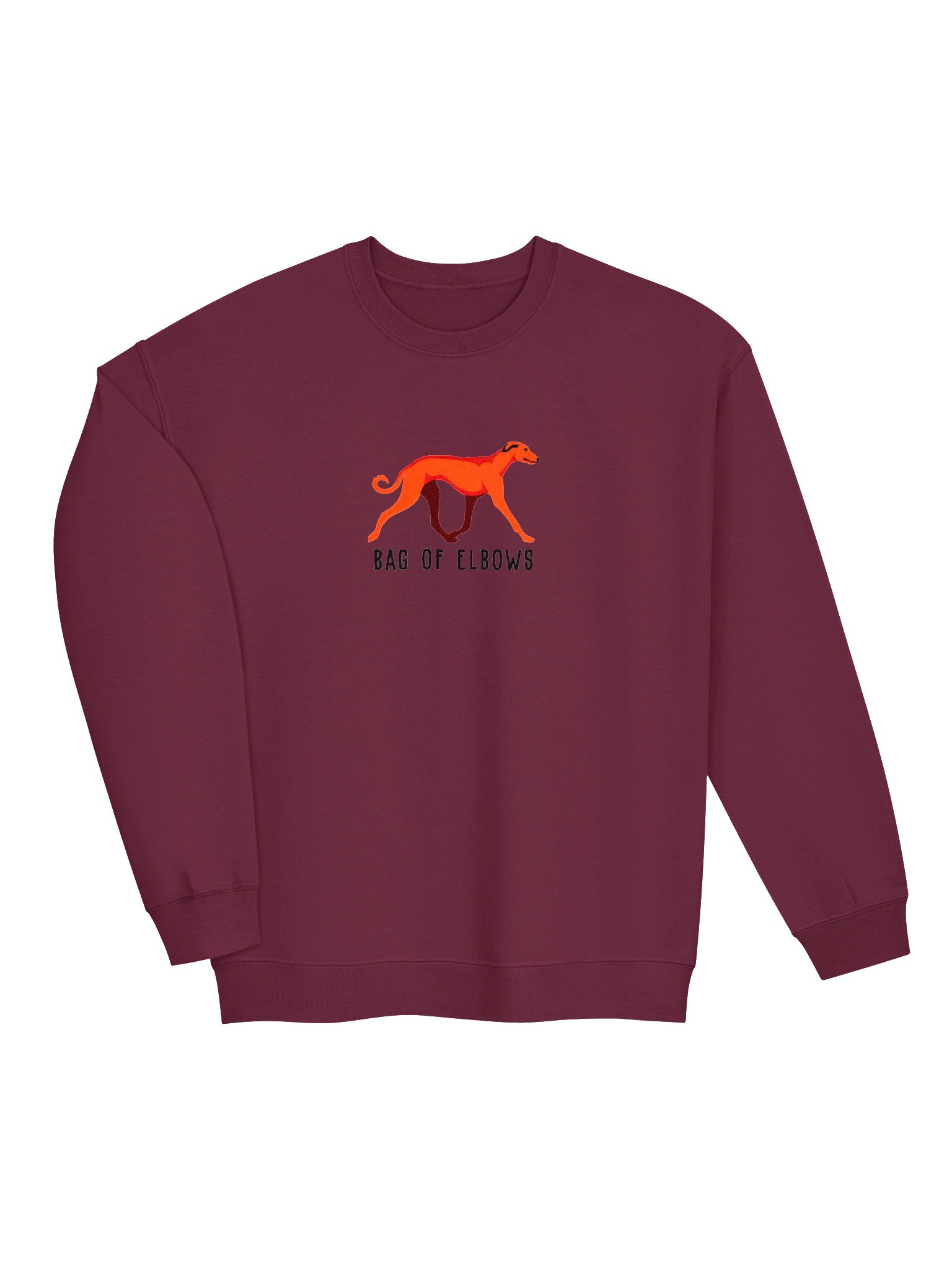 Bag of Elbows Sweatshirt(Embroidered) of a Sloughi(Red) product image (6)