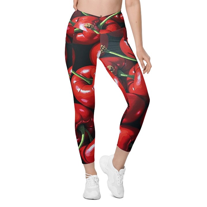 Barry Grady Cherries Crossover Leggings with Pockets product image (1)