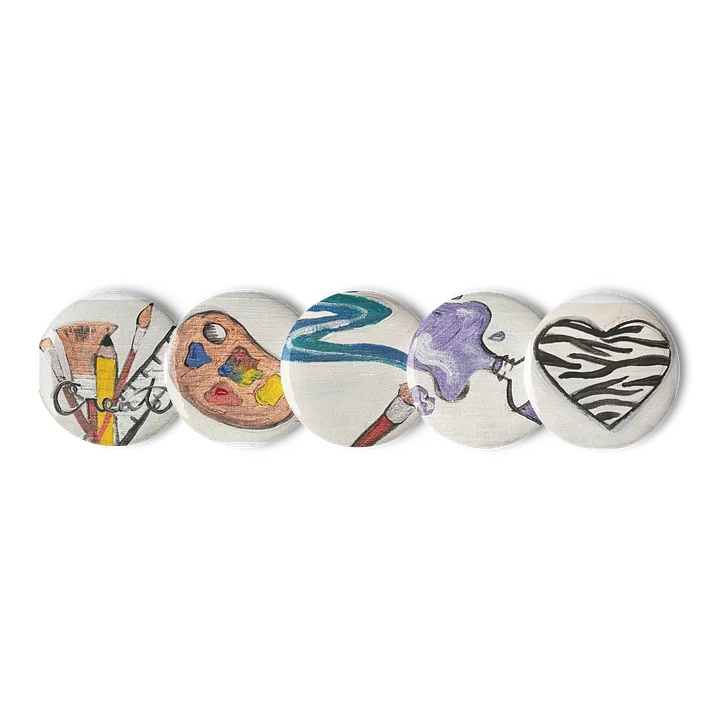 art themed button set product image (1)