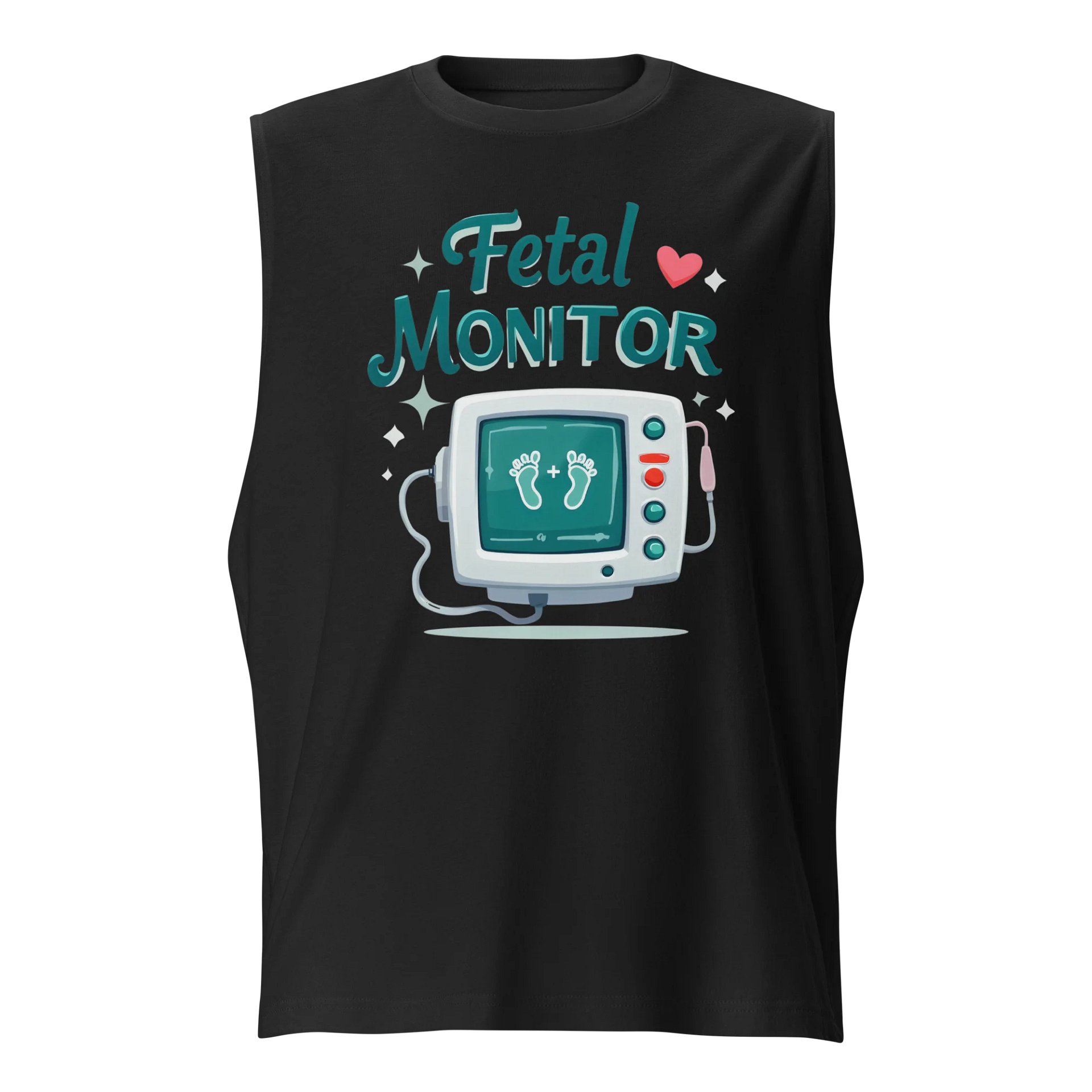 Miracle Footprints Fetal Monitor Illustration Muscle Tank product image (1)