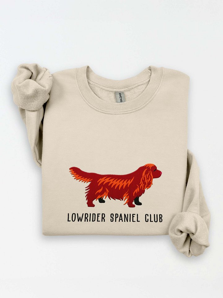 Lowrider Spaniel Club Sweatshirt (Embroidered) of a Sussex Spaniel(Liver) product image (1)