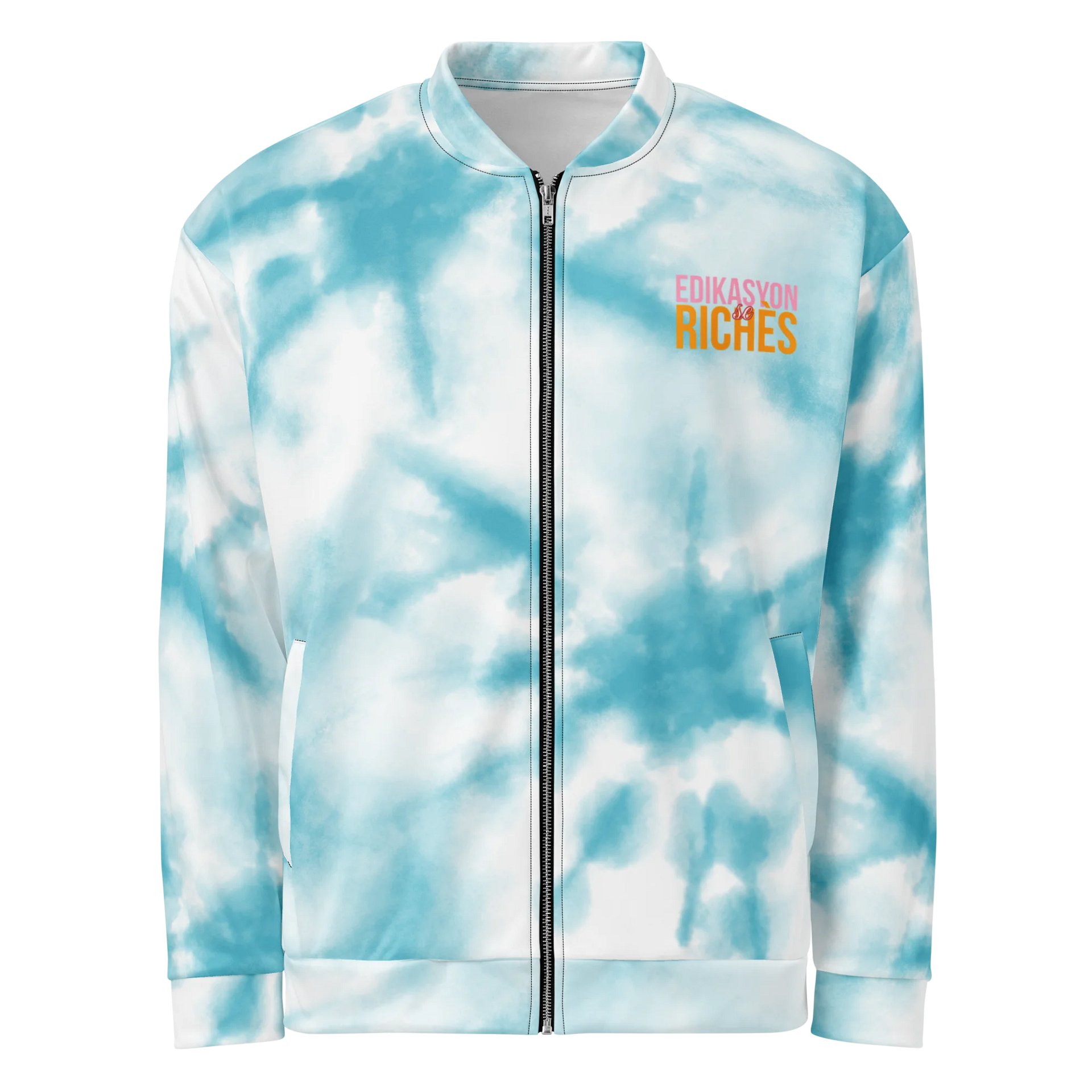 Edikasyon se Richès All-Over Print Bomber Jacket – Make Noise Without Saying a Word product image (1)
