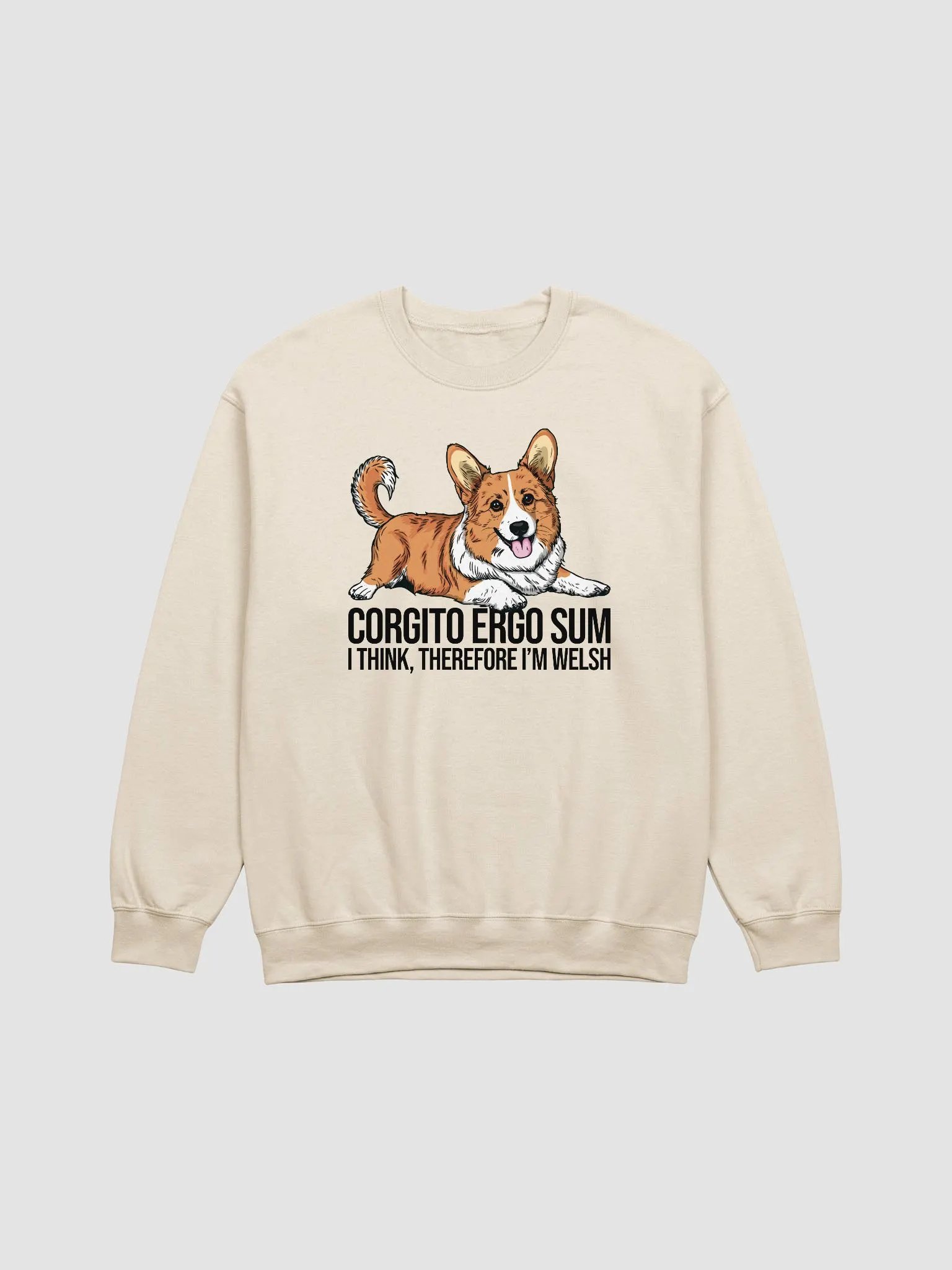 Corgito Ergo Sum Sweatshirt of a Cardigan Welsh Corgi | Funny Shirt for Herding Dog Paw-rents product image (1)