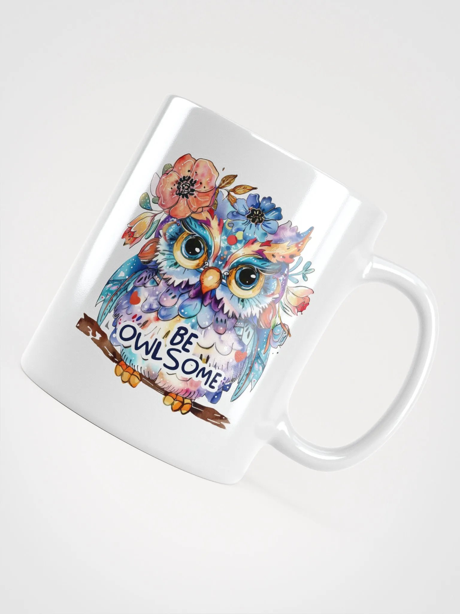 Be Owlsome White Glossy Mug product image (6)