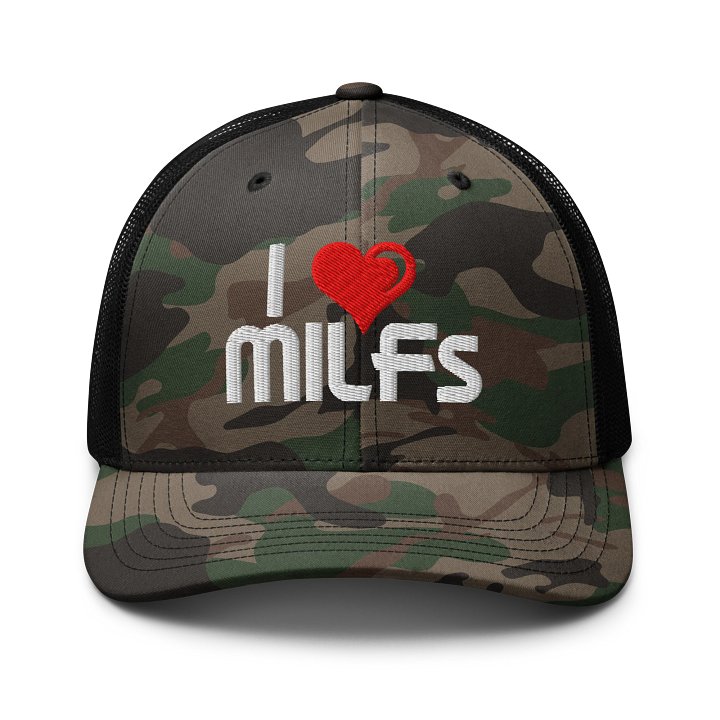HEART MILFS Camo Trucker Hat product image (1)