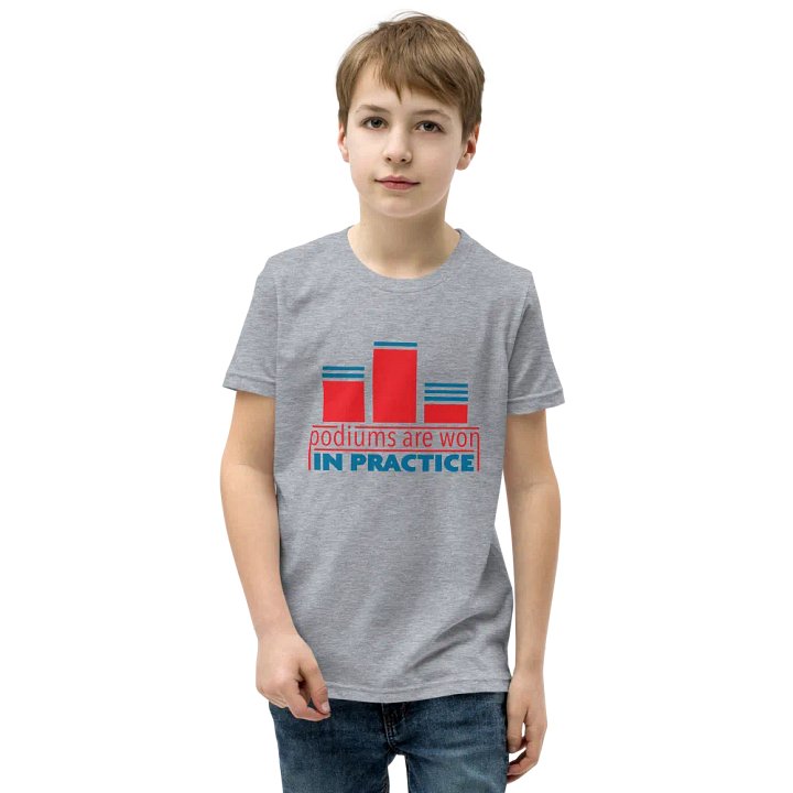 Podiums Are Won In Practice Kids Tee: Orange & Blue product image (2)
