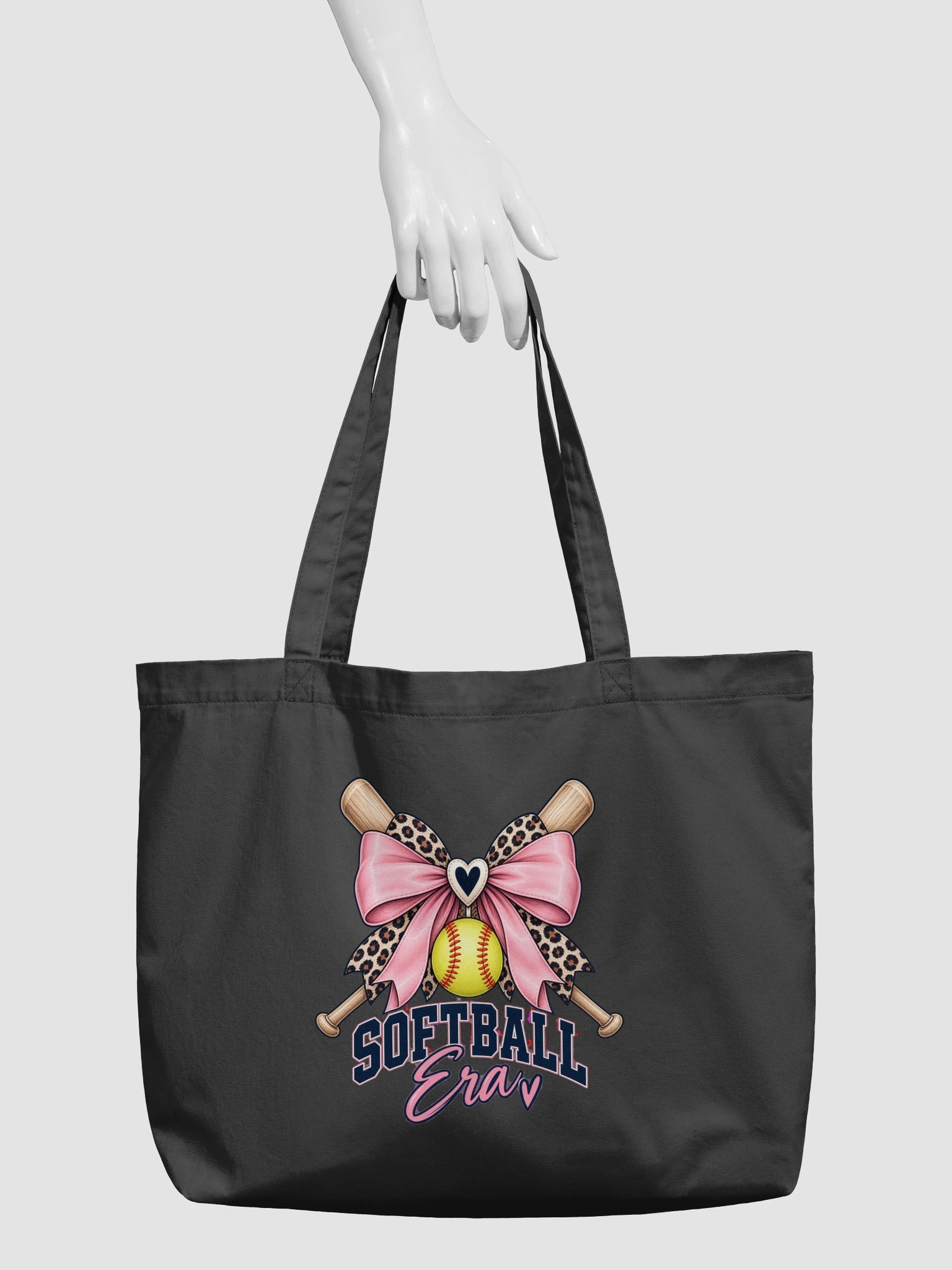 In My Softball Era Organic Cotton Tote Bag | Softball Mom Bag product image (3)
