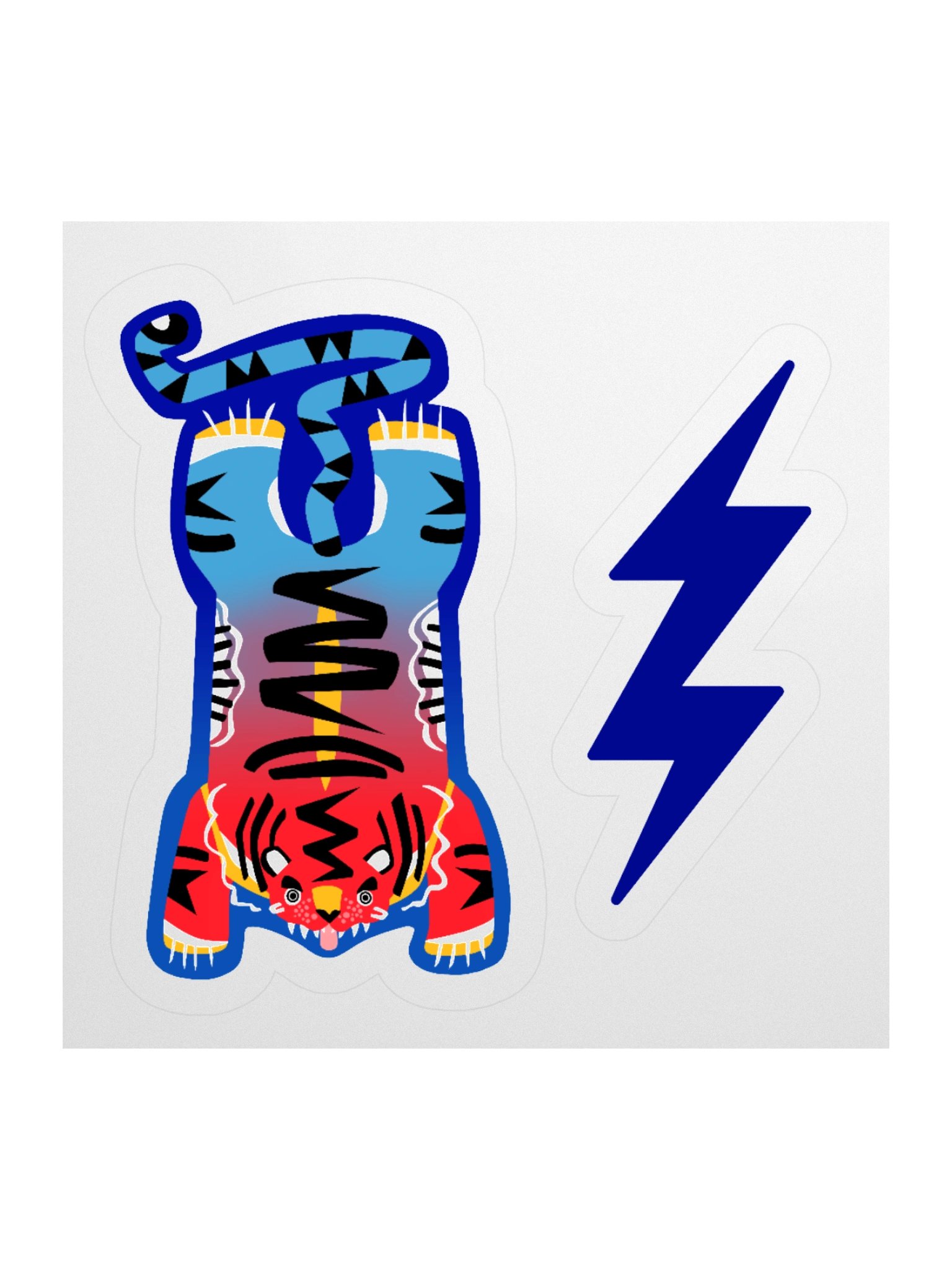 Red and Blue Tiger Sticker product image (2)