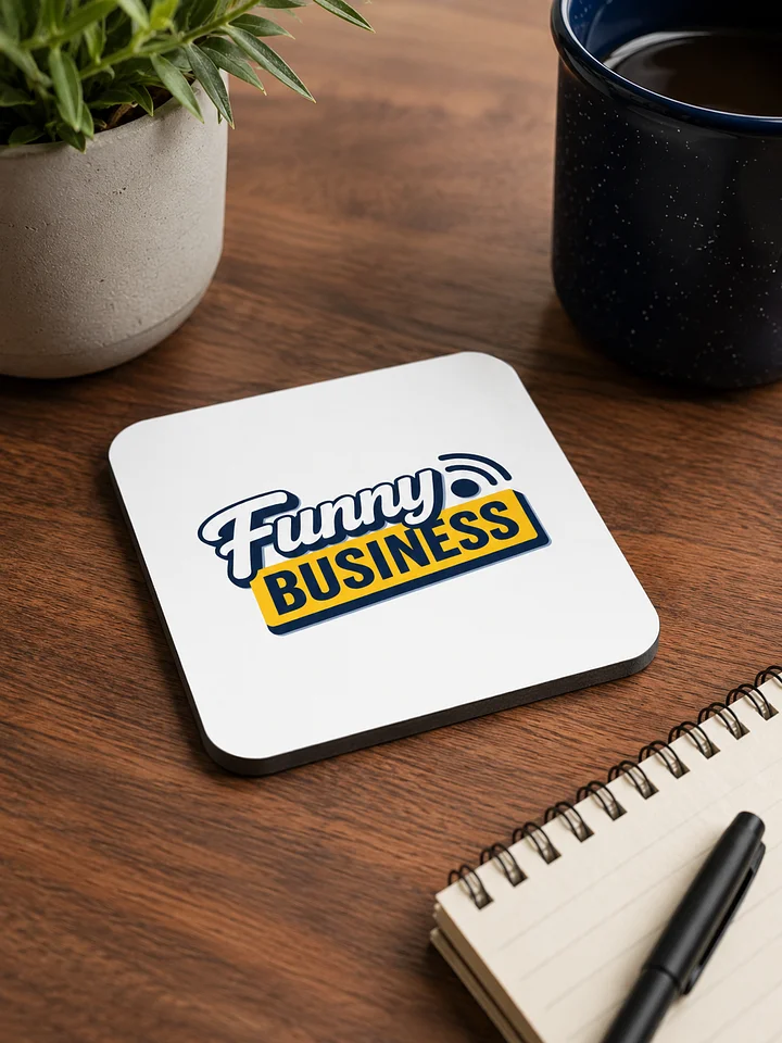 Funny Business Glossed Cork Coaster product image (1)