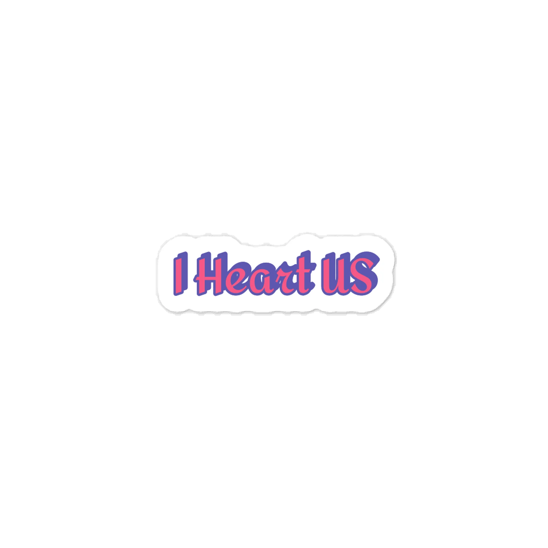 I Heart US. Valentine’s Day Sticker. product image (1)