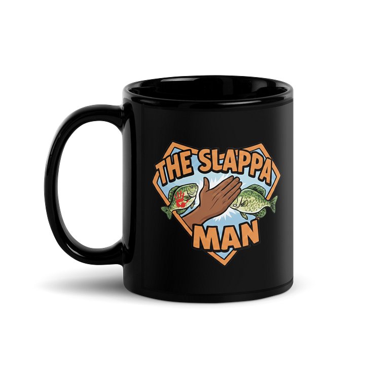 The Slappa Man Black Glossy Mug product image (1)