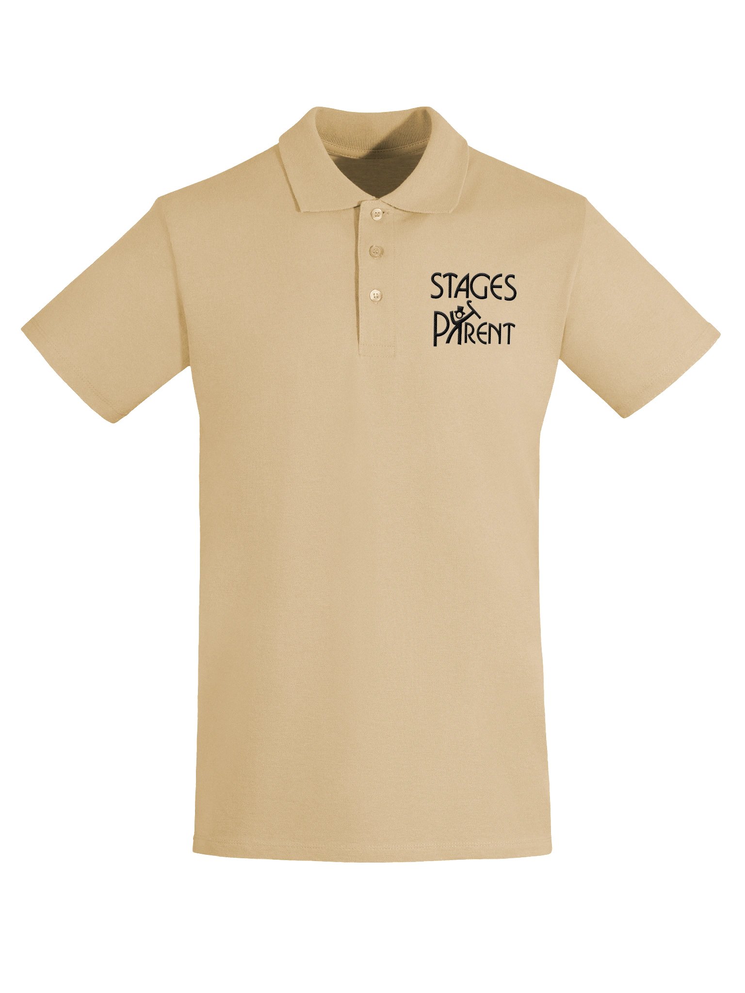Unisex Light Polo Shirt - Black Embroidered "Stages Parent" product image (19)