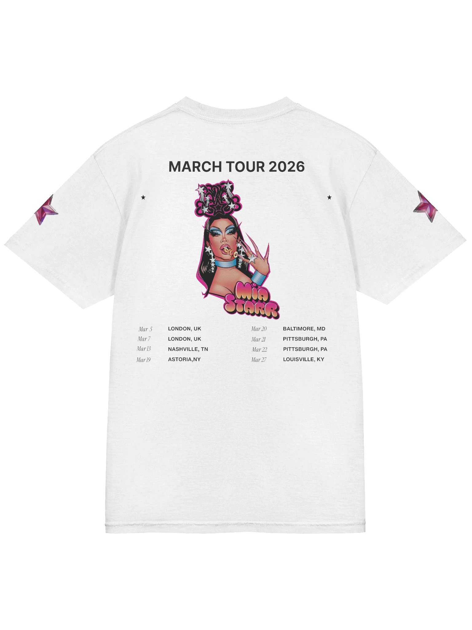 Mia Starr March '26 Tour Shirt (white) product image (3)