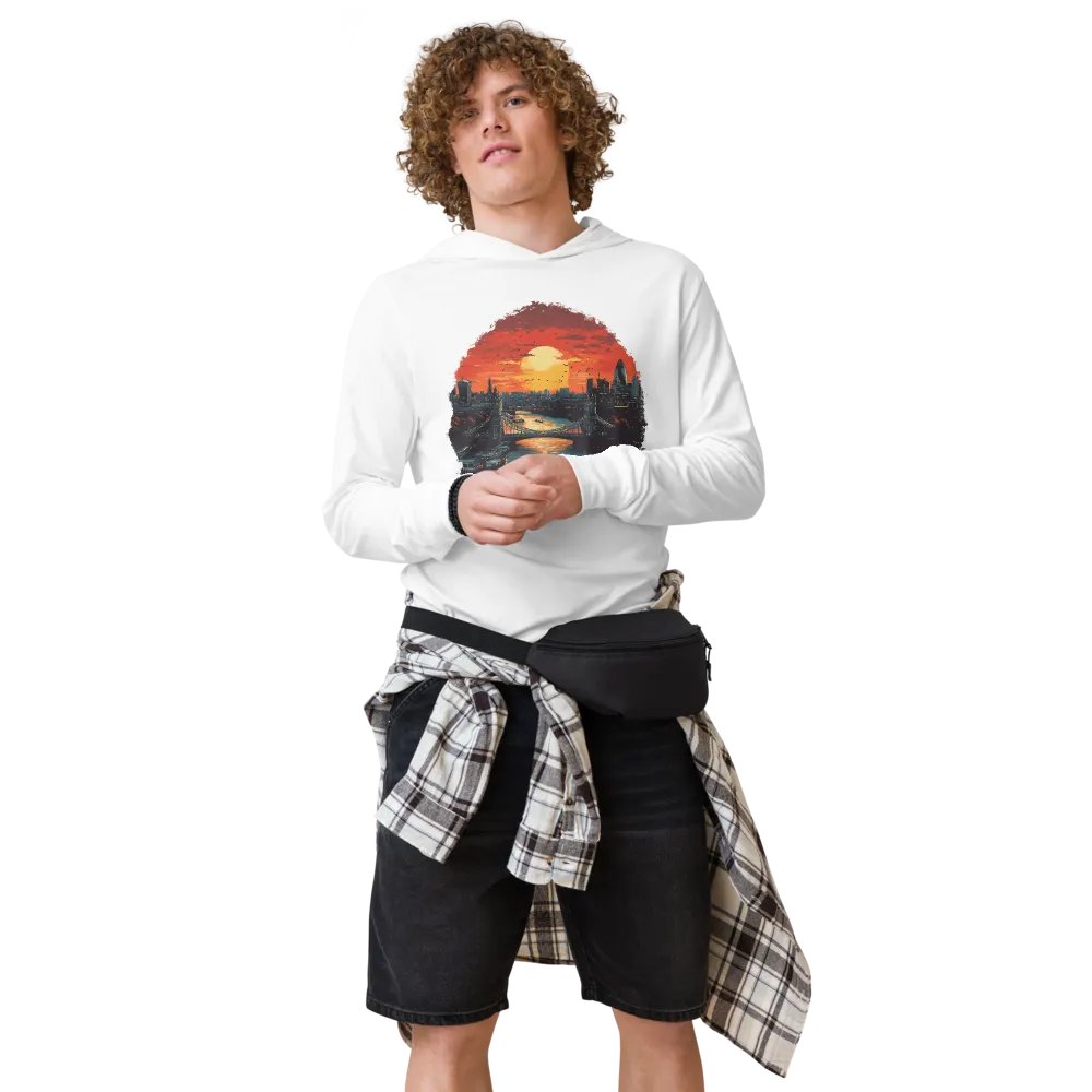 London Sunset Unisex Hooded Tee – Tower Bridge & City Lights product image (5)