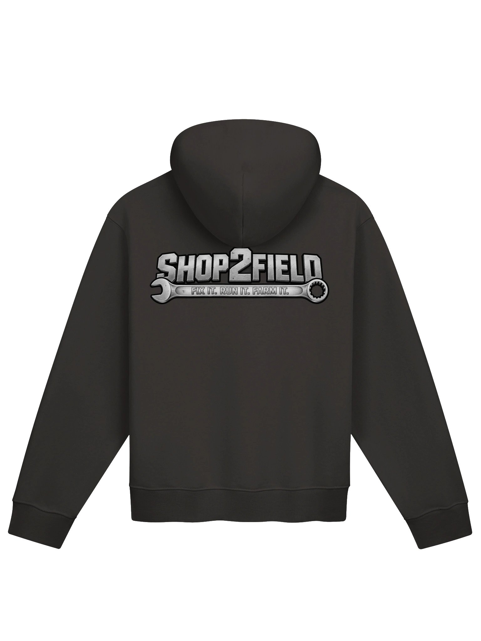 S2F Oversized Bella Canvas Comfortable Hoodie back silver logo product image (2)