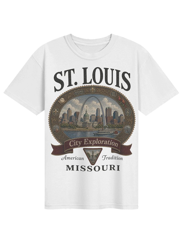 Vintage St. Louis Shirt, Missouri Graphic Tee, Comfort Colors 1717 Gateway Arch Travel T-Shirt product image (1)