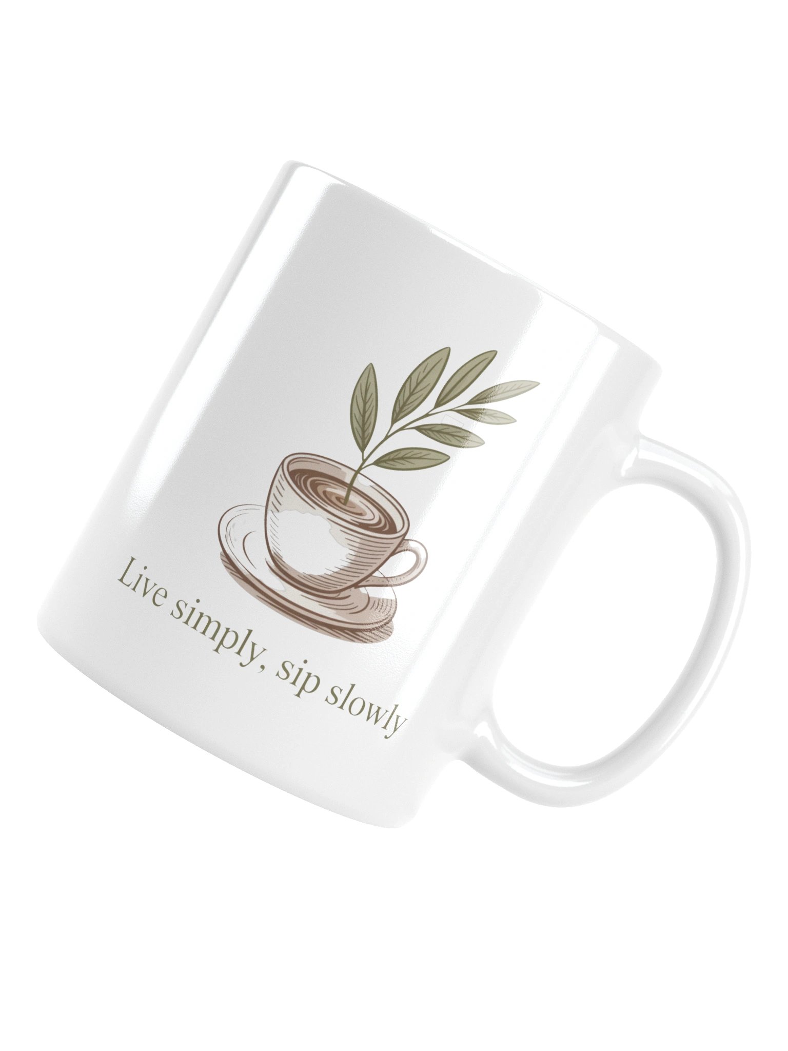 Live Simply Sip Slowly Coffee Mug – Calm Morning Design product image (6)