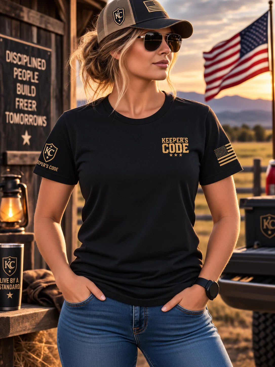 Keeper’s Code™ Women’s CODE 06 Accountability Anvil & Eagle T-Shirt product image (1)