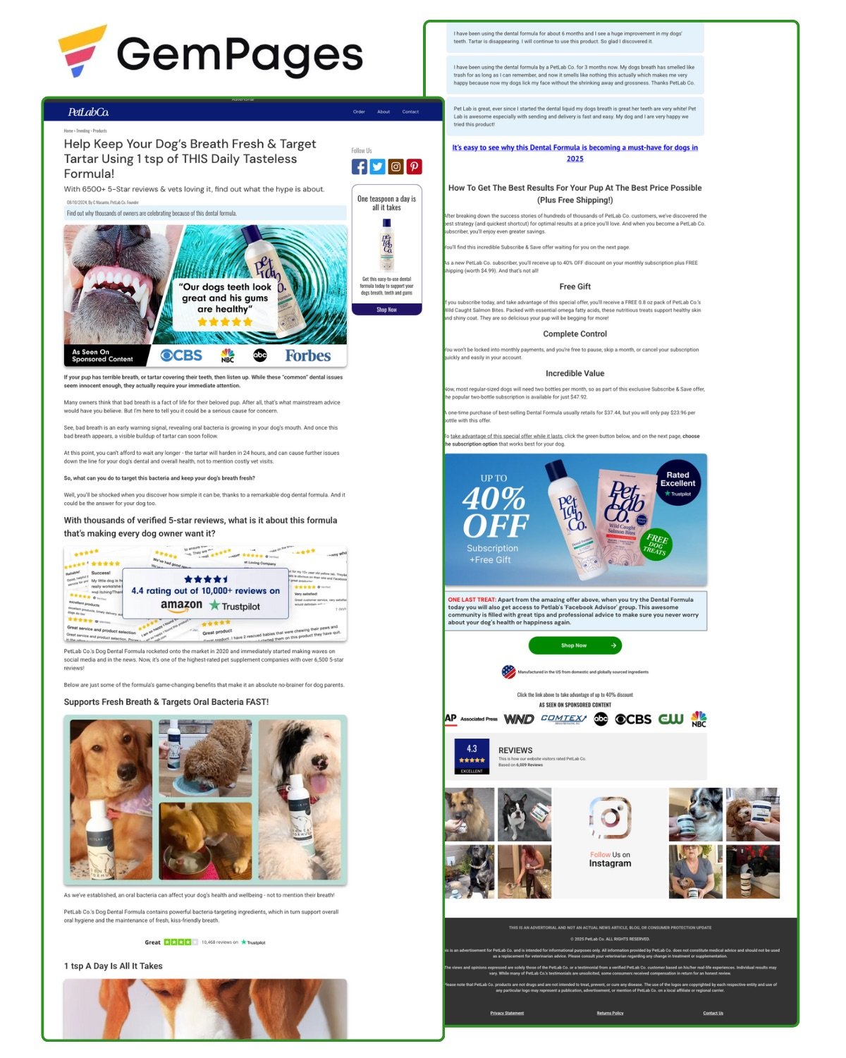 PetLabCo Advertorial Page | Gempages Template product image (1)