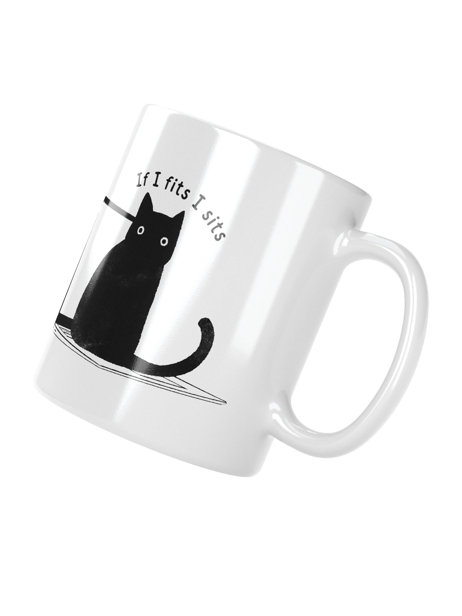If I Fits, I Sits Funny Cat Laptop Mug product image (8)