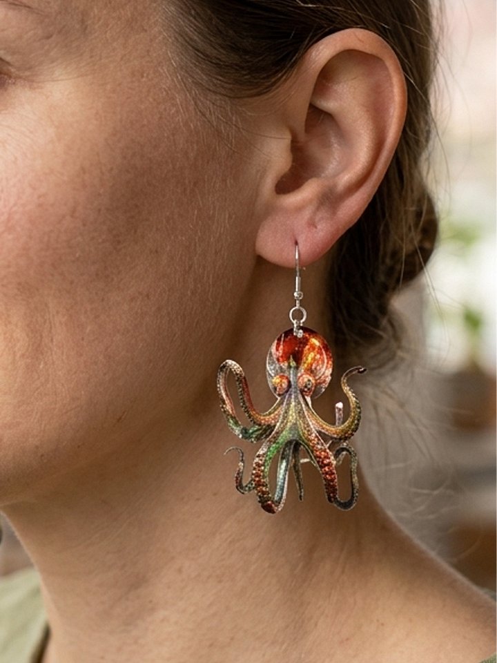 Octopus Acrylic Earrings product image (2)