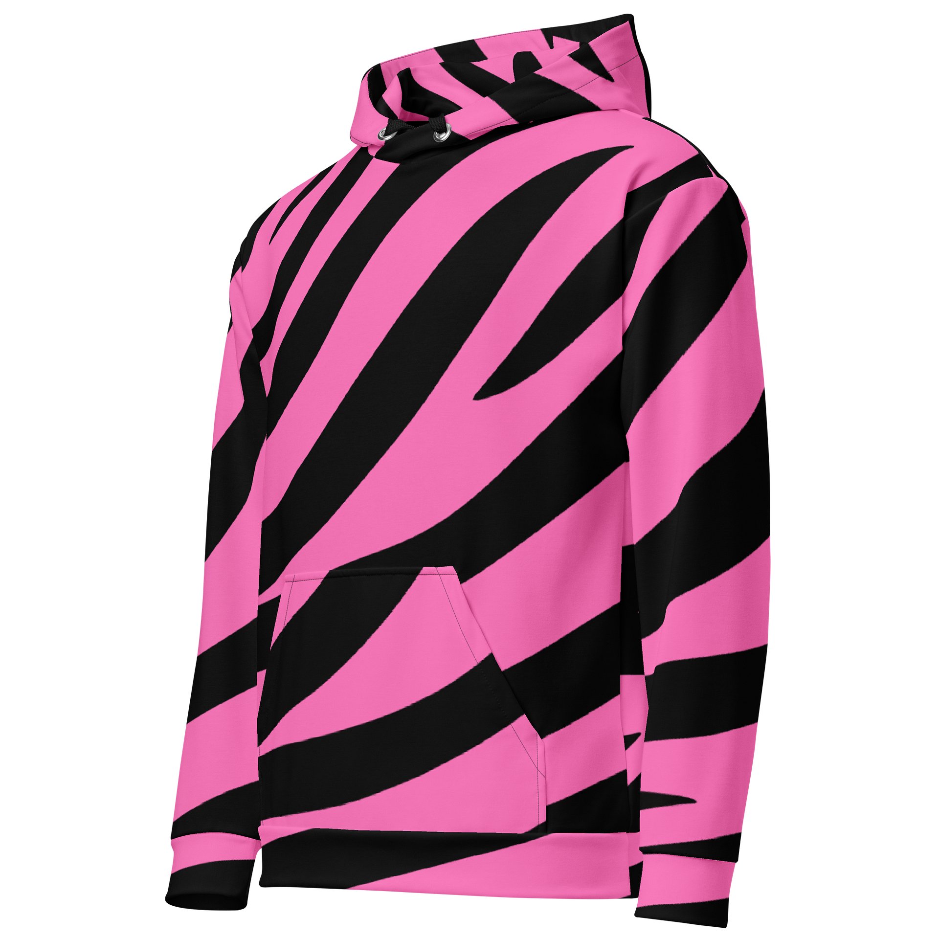 Zebra Print Hoodie – Pink Black product image (3)