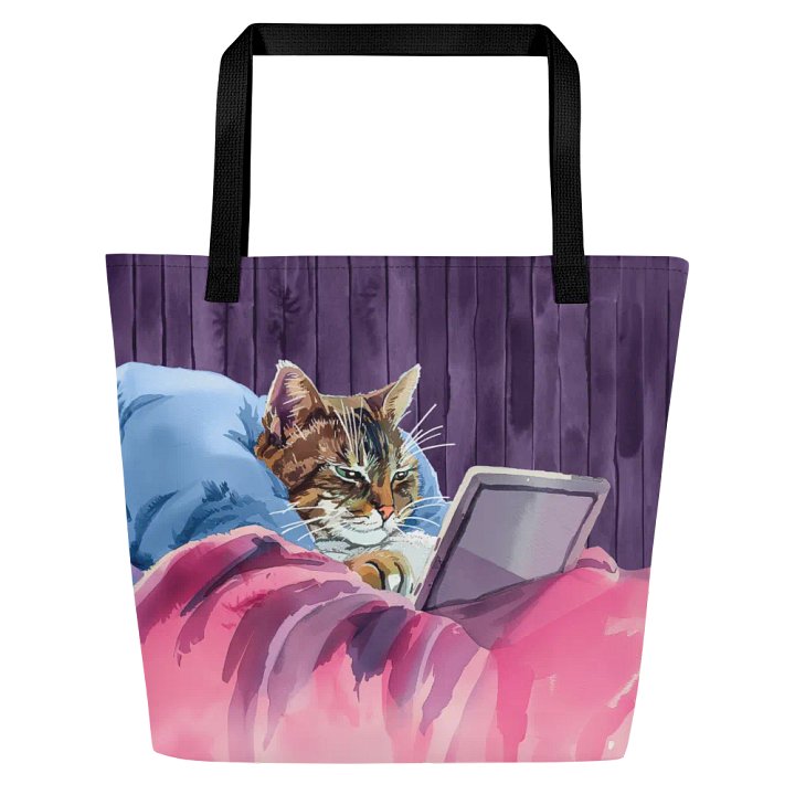 21st Century Digital Cat – Fun Feline Tote Bag product image (5)
