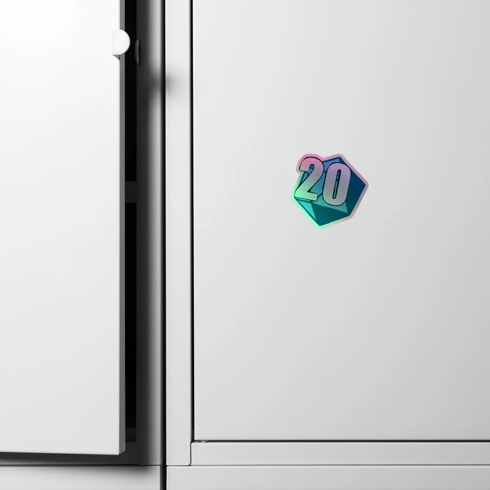NAT20 HOLO DICE STICKER product image (6)