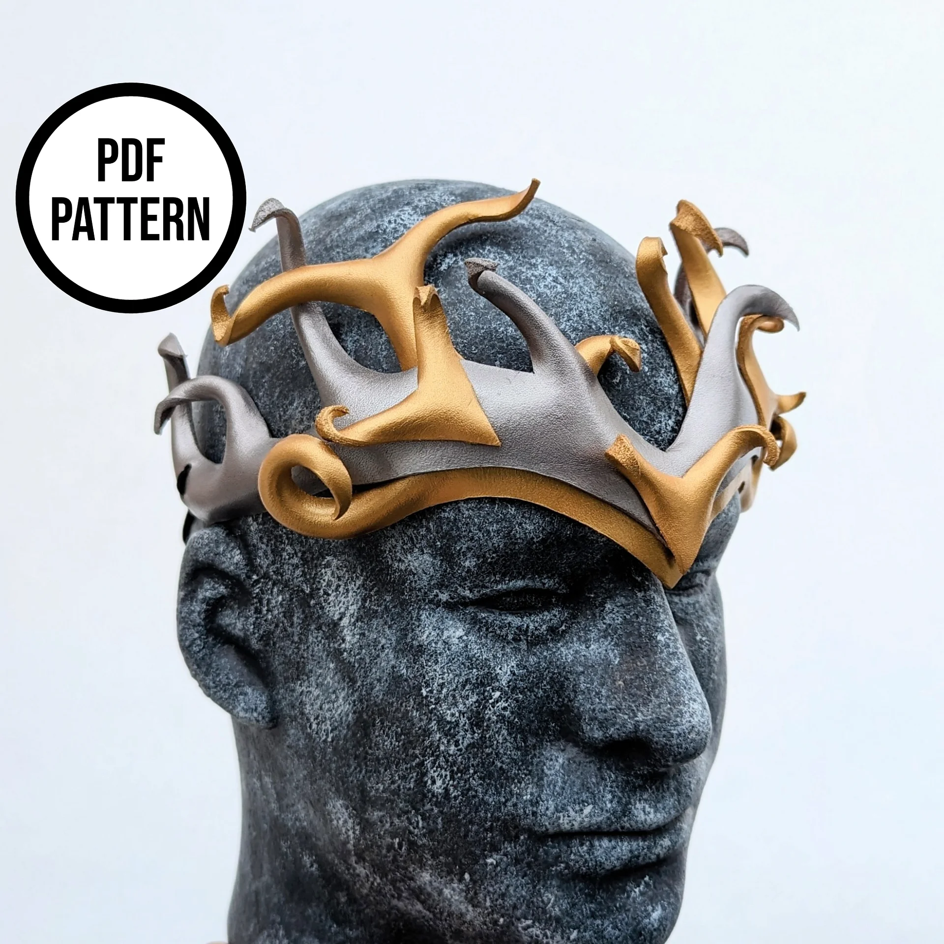 Ice Queen Leather Crown - PDF Pattern for Leather product image (2)