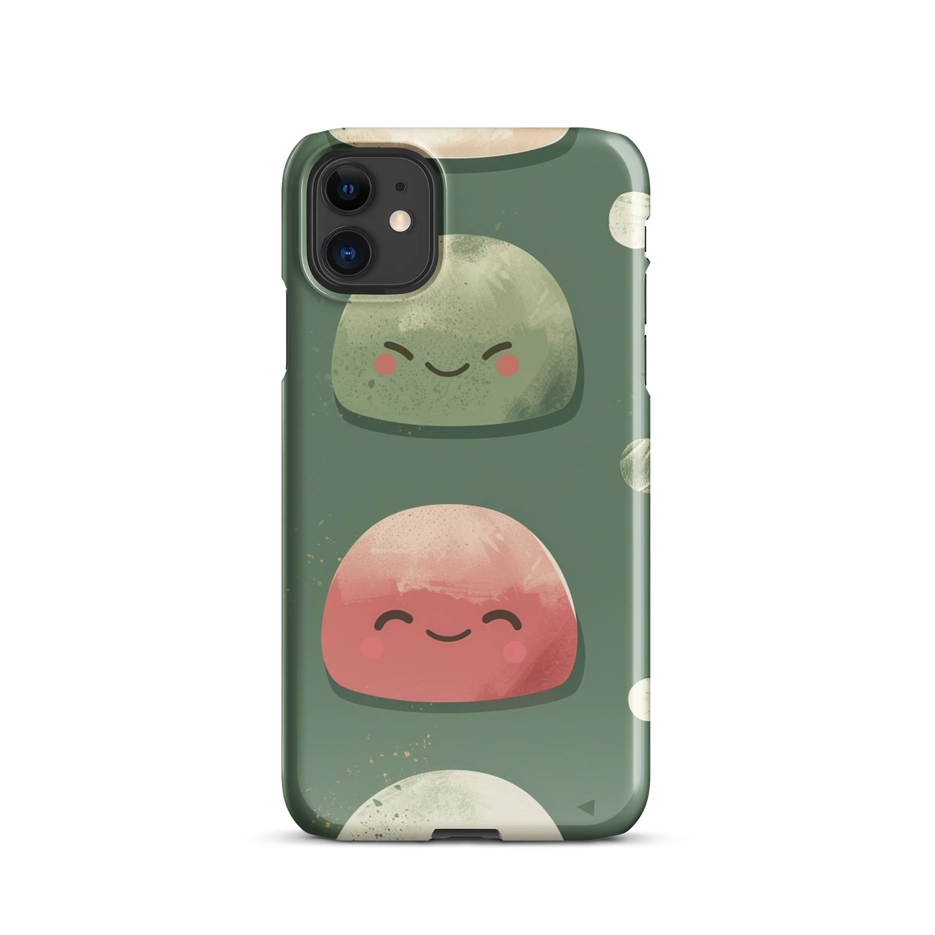 Cute Japanese Mochi iPhone Snap Case - Kawaii Sage Green Dessert Cover product image (28)