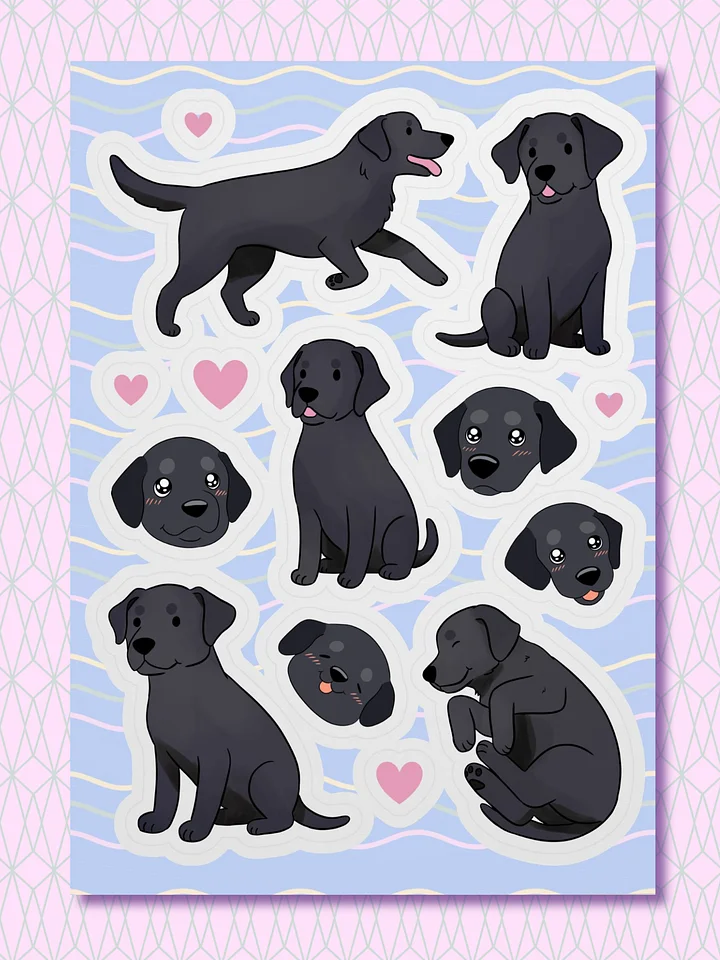 Black Labrador Retriever Sticker Sheet product image (1)