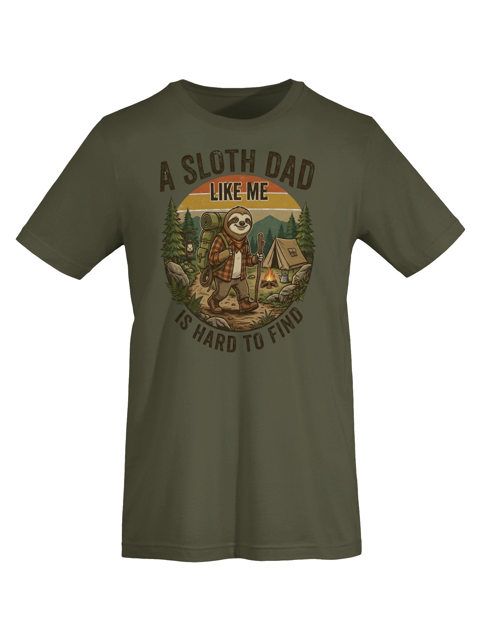 A Sloth Dad Like Me Camping Tee product image (3)