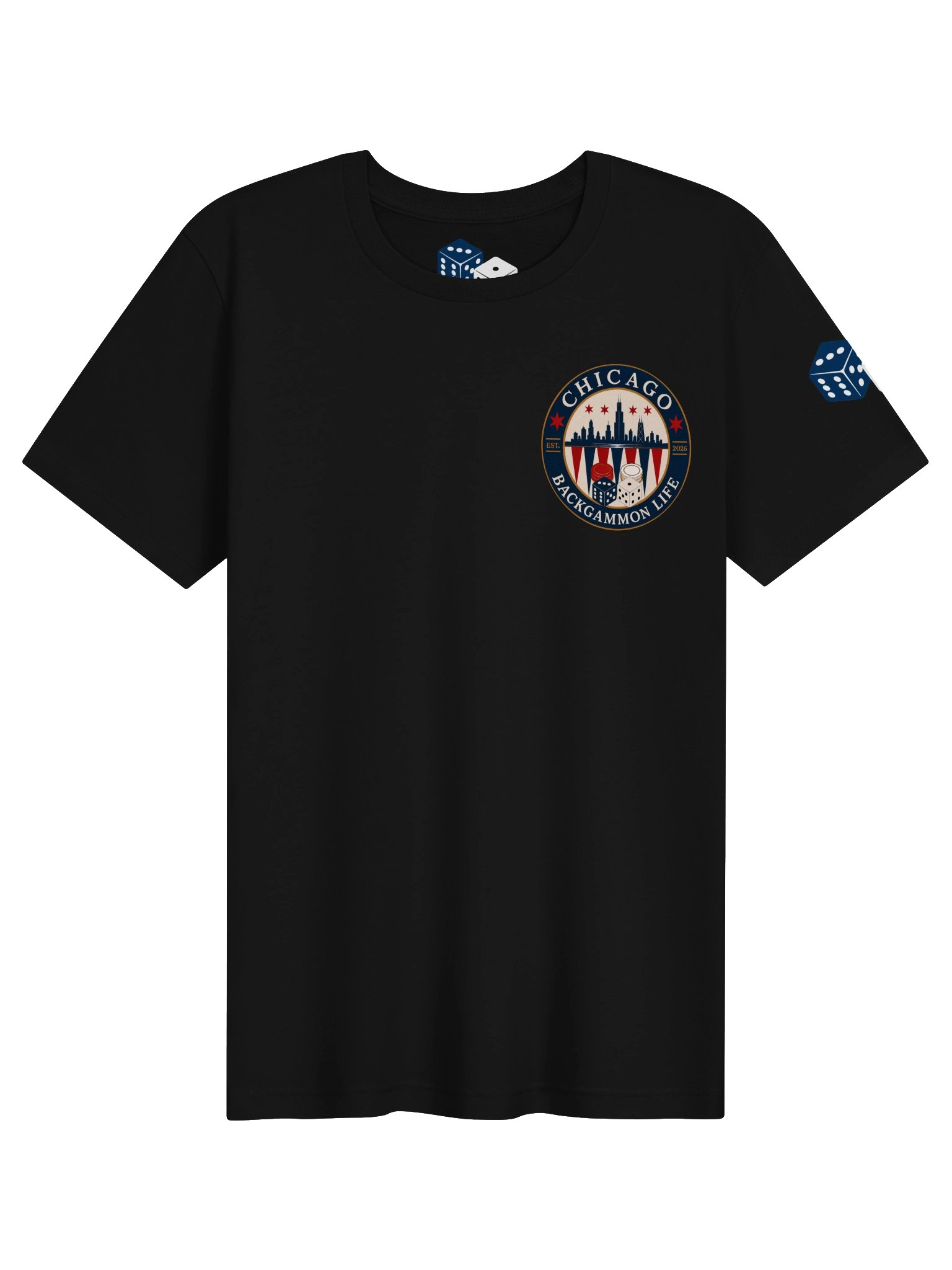 Chicago Backgammon Life Skyline Logo Tee product image (1)