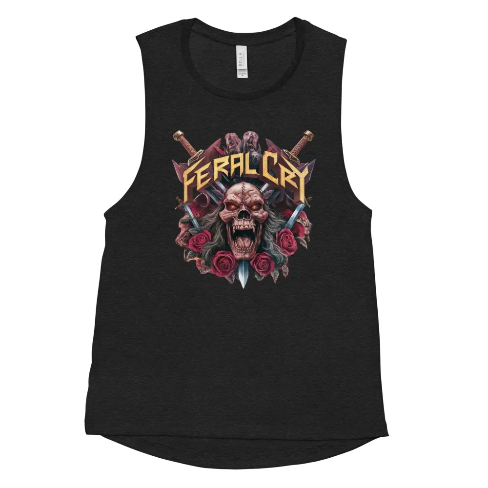 Feral Cry Demonic Skull Women's Muscle Tank product image (11)