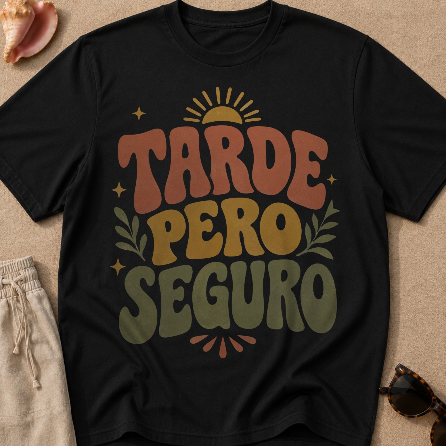 Tarde Pero Seguro Camiseta Unisex product image (1)