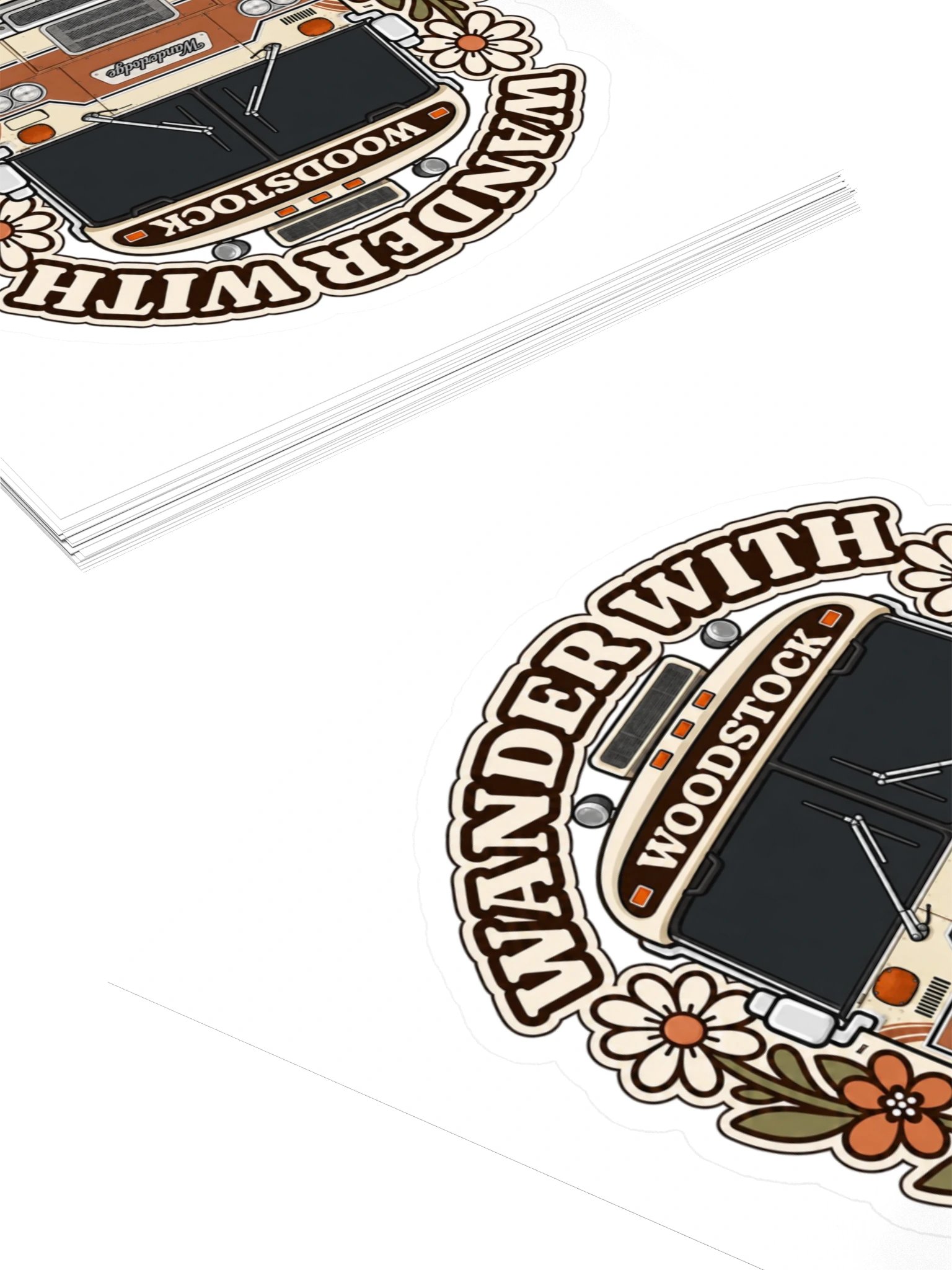 Woodstock Wildflower Sticker — Dark Windshield product image (4)