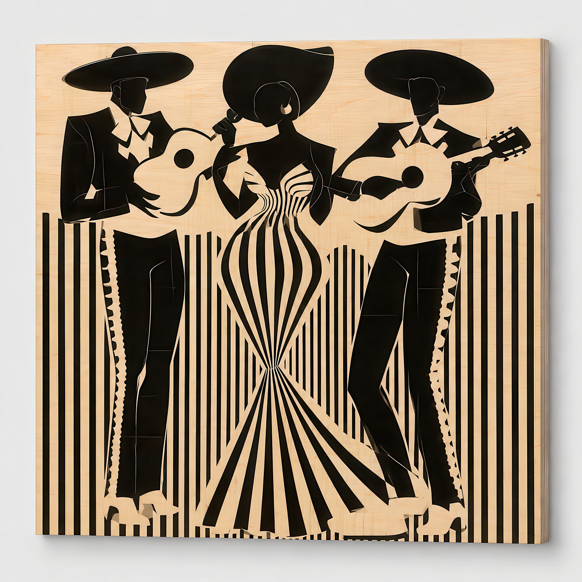 Canción del Desierto | Southwestern Folk Art | Birch Wood | Wall Decor | 24x24″ (60x60 cm) product image (7)