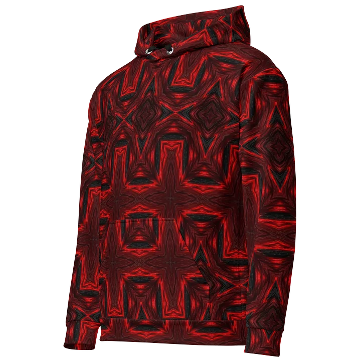 Crimson Vault – Gothic Abstract Seamless Pattern Unisex Hoodie product image (2)