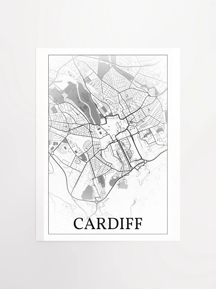 Cardiff, Wales, city map print product image (1)