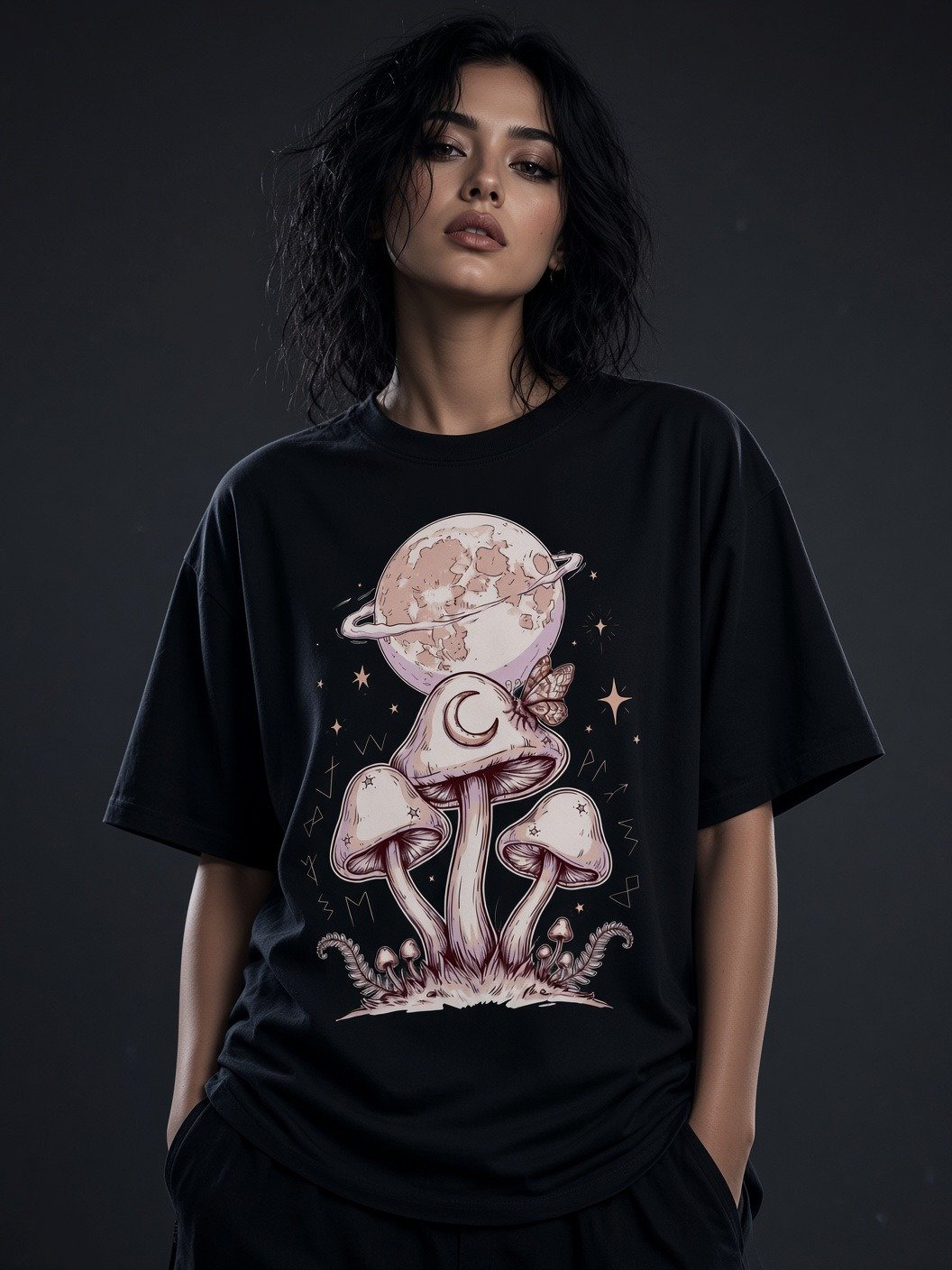The Astral Fungi // Cosmic Mycelium Heavyweight Tee product image (1)